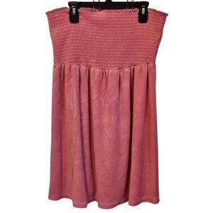 OP Y2K Halter Tube Top Mini Dress Juniors XL Strapless Smoked Terry Cloth Dress